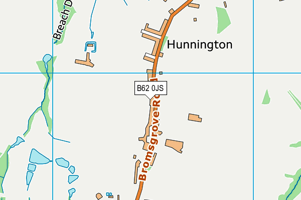 B62 0JS map - OS VectorMap District (Ordnance Survey)