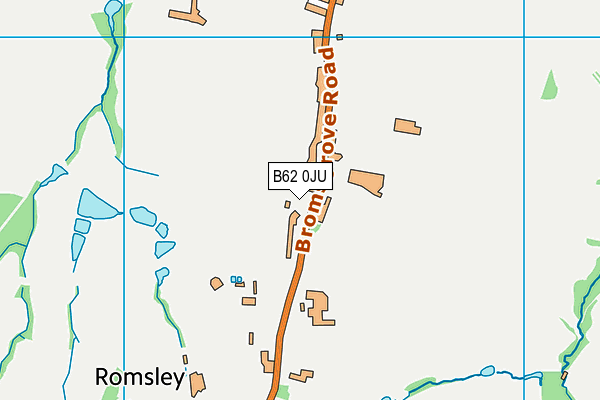 B62 0JU map - OS VectorMap District (Ordnance Survey)