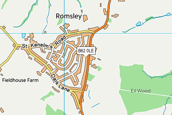 B62 0LE map - OS VectorMap District (Ordnance Survey)