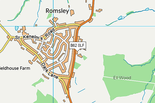 Romsley St Kenelm's CofE Primary School map (B62 0LF) - OS VectorMap District (Ordnance Survey)