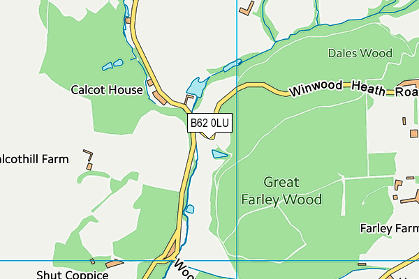 B62 0LU map - OS VectorMap District (Ordnance Survey)