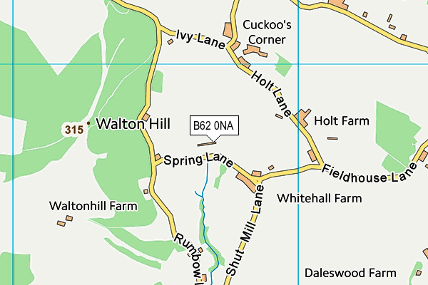 B62 0NA map - OS VectorMap District (Ordnance Survey)