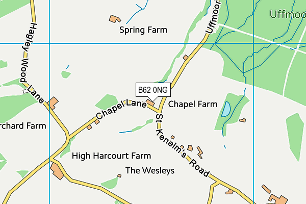 B62 0NG map - OS VectorMap District (Ordnance Survey)