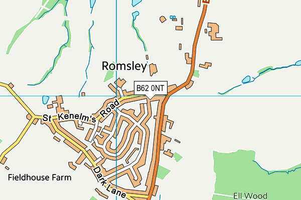 B62 0NT map - OS VectorMap District (Ordnance Survey)