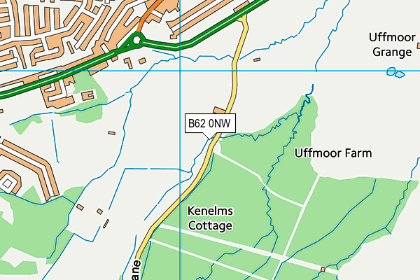 B62 0NW map - OS VectorMap District (Ordnance Survey)