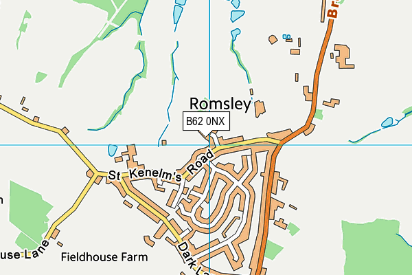 B62 0NX map - OS VectorMap District (Ordnance Survey)