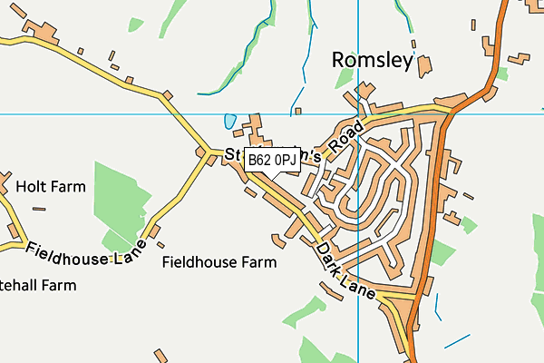 B62 0PJ map - OS VectorMap District (Ordnance Survey)