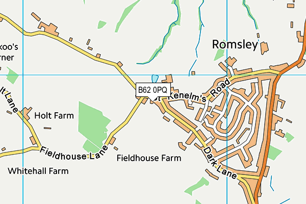 B62 0PQ map - OS VectorMap District (Ordnance Survey)