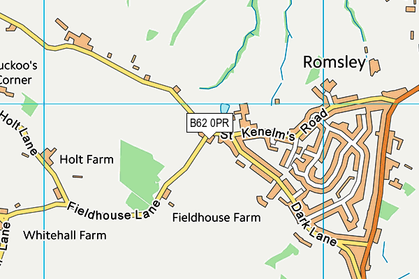 B62 0PR map - OS VectorMap District (Ordnance Survey)