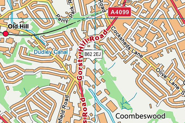 B62 2EJ map - OS VectorMap District (Ordnance Survey)