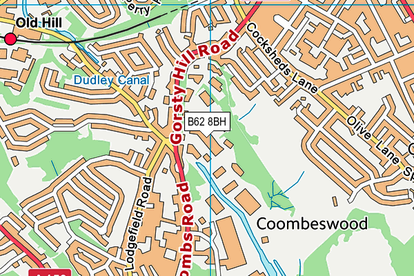Coombswood Special School map (B62 8BH) - OS VectorMap District (Ordnance Survey)