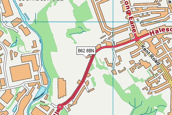 B62 8BN map - OS VectorMap District (Ordnance Survey)