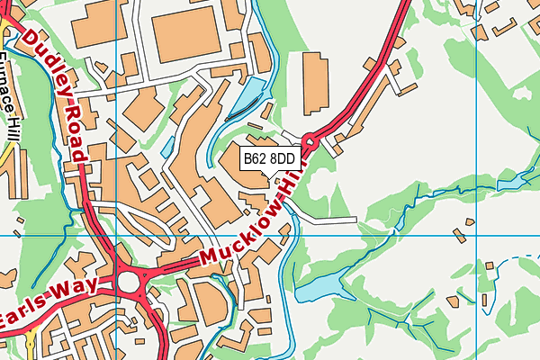 B62 8DD map - OS VectorMap District (Ordnance Survey)