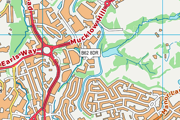 B62 8DR map - OS VectorMap District (Ordnance Survey)