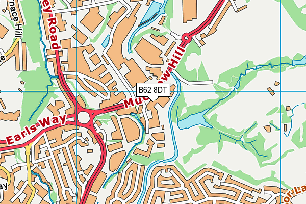 B62 8DT map - OS VectorMap District (Ordnance Survey)