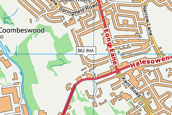 B62 8HA map - OS VectorMap District (Ordnance Survey)