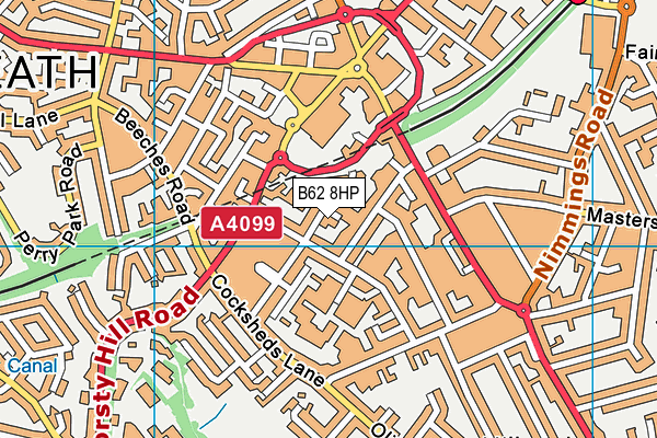 B62 8HP map - OS VectorMap District (Ordnance Survey)