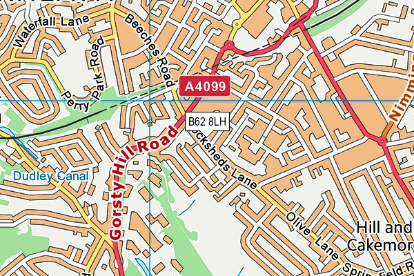 B62 8LH map - OS VectorMap District (Ordnance Survey)