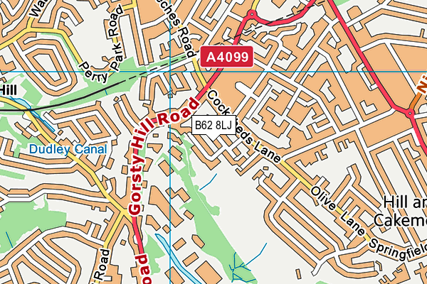 B62 8LJ map - OS VectorMap District (Ordnance Survey)