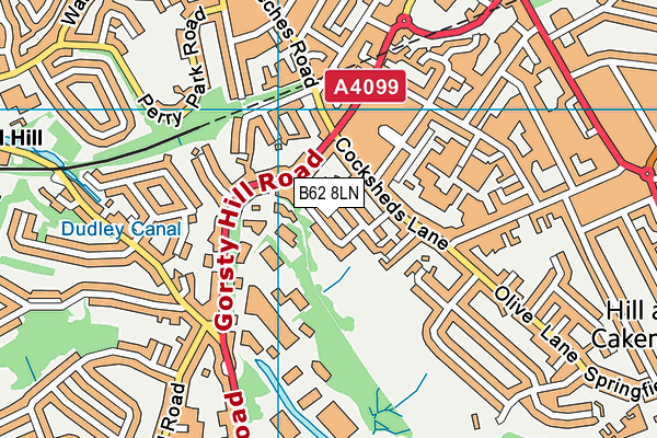 B62 8LN map - OS VectorMap District (Ordnance Survey)