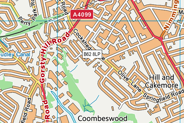 B62 8LP map - OS VectorMap District (Ordnance Survey)