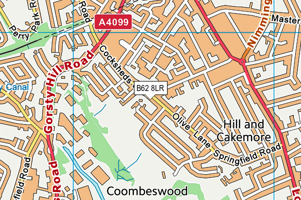 B62 8LR map - OS VectorMap District (Ordnance Survey)