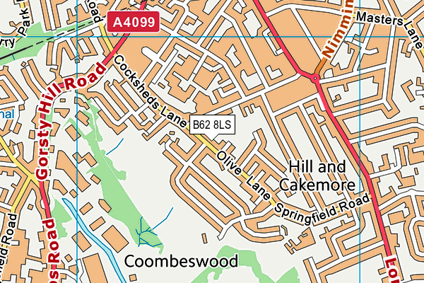 B62 8LS map - OS VectorMap District (Ordnance Survey)