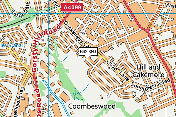 B62 8NJ map - OS VectorMap District (Ordnance Survey)