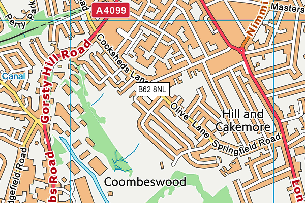 B62 8NL map - OS VectorMap District (Ordnance Survey)