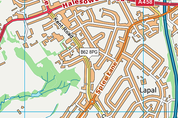 B62 8PG map - OS VectorMap District (Ordnance Survey)