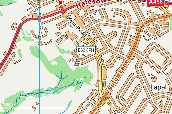 B62 8PH map - OS VectorMap District (Ordnance Survey)