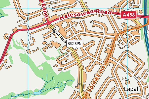 B62 8PN map - OS VectorMap District (Ordnance Survey)