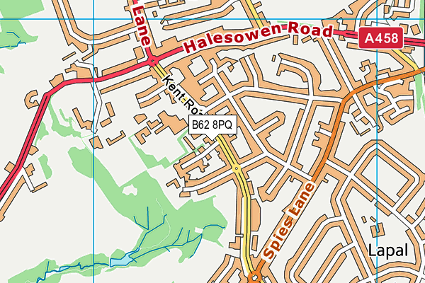 B62 8PQ map - OS VectorMap District (Ordnance Survey)