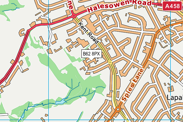 B62 8PX map - OS VectorMap District (Ordnance Survey)