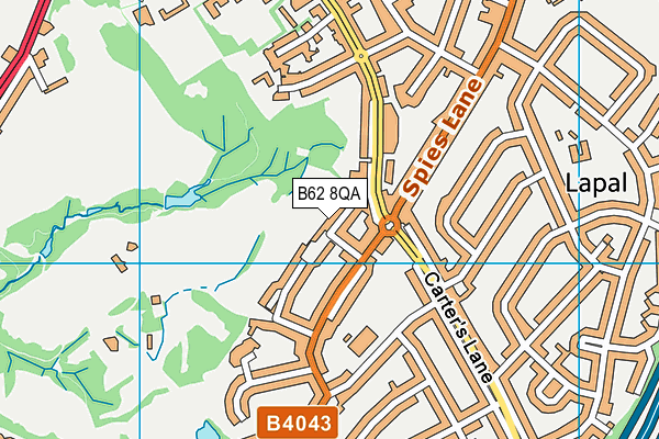 B62 8QA map - OS VectorMap District (Ordnance Survey)