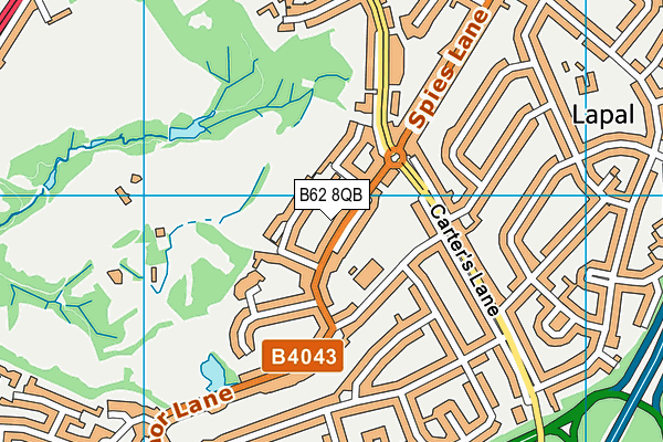B62 8QB map - OS VectorMap District (Ordnance Survey)