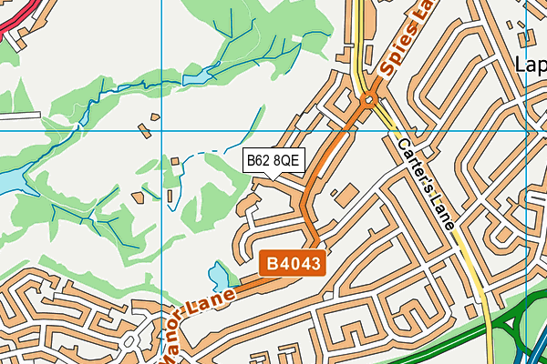 B62 8QE map - OS VectorMap District (Ordnance Survey)