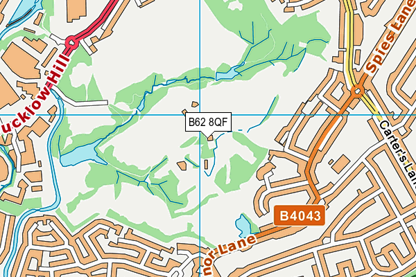 Halesowen Golf Club map (B62 8QF) - OS VectorMap District (Ordnance Survey)