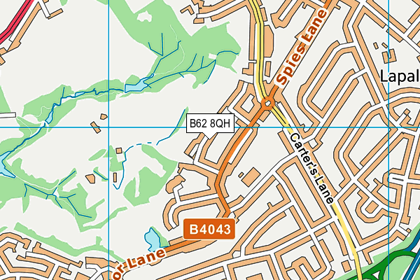 B62 8QH map - OS VectorMap District (Ordnance Survey)