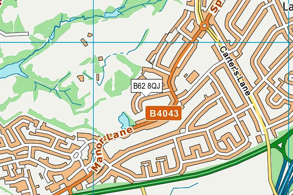 B62 8QJ map - OS VectorMap District (Ordnance Survey)