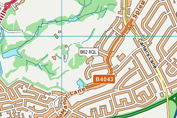 B62 8QL map - OS VectorMap District (Ordnance Survey)