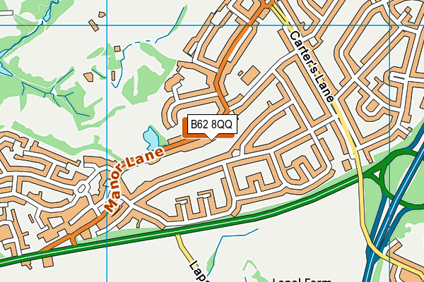 B62 8QQ map - OS VectorMap District (Ordnance Survey)