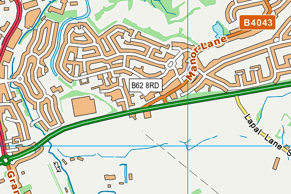 B62 8RD map - OS VectorMap District (Ordnance Survey)