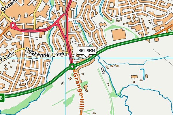 B62 8RN map - OS VectorMap District (Ordnance Survey)