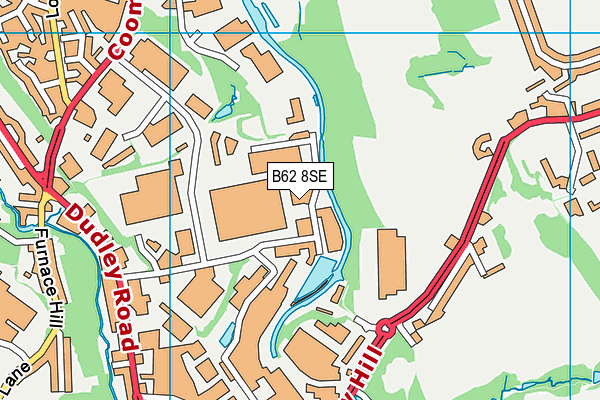 B62 8SE map - OS VectorMap District (Ordnance Survey)