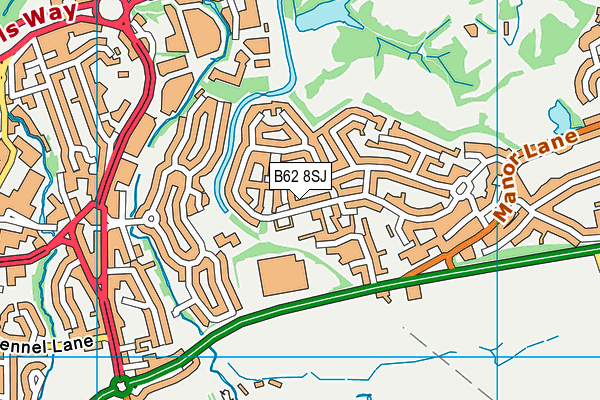 B62 8SJ map - OS VectorMap District (Ordnance Survey)