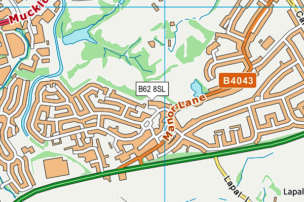 B62 8SL map - OS VectorMap District (Ordnance Survey)