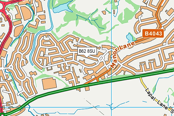 B62 8SU map - OS VectorMap District (Ordnance Survey)