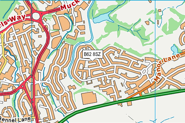 B62 8SZ map - OS VectorMap District (Ordnance Survey)
