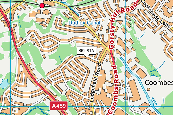 B62 8TA map - OS VectorMap District (Ordnance Survey)